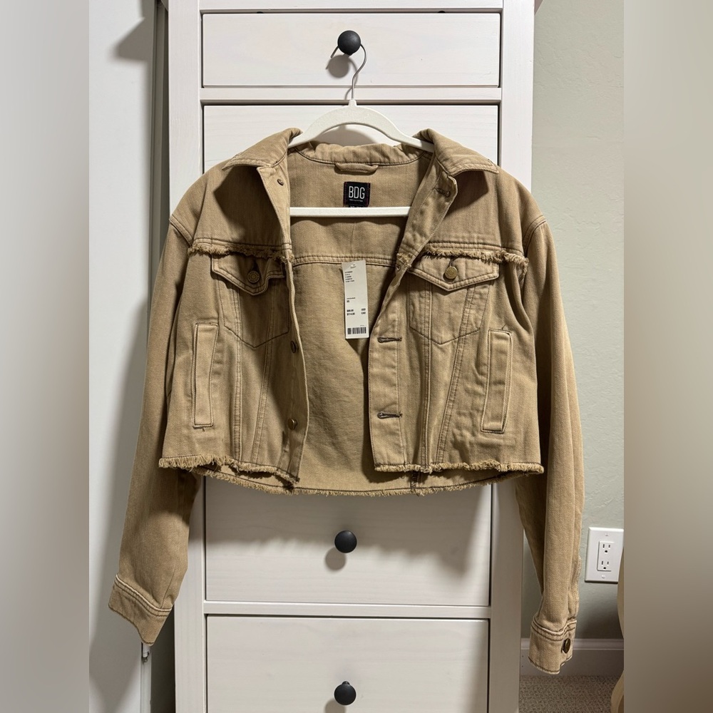 UO BDG Light Brown Cropped Jean Jacket